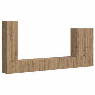 vidaXL Conjunto De Mueble Para Tv De Pared 6 Uds. Roble Artisan Vidaxl