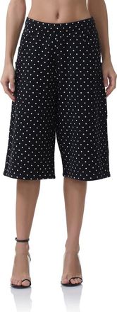 AFRM Conrad Polka Dot Bermuda Shorts in Noir Micro Dot at Nordstrom, Size X-Small