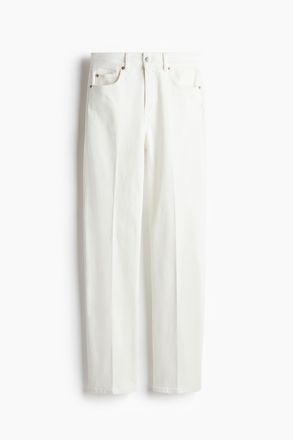 H&M Straight High Jeans - Weiss