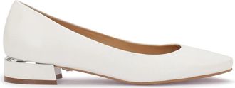 Kazar Platte witte leren pumps - Dames - Pumps - Wit - 36 EU - Leer - Schoenen