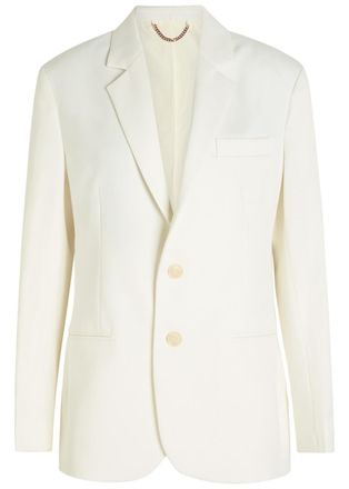Victoria Beckham Tailored Twill Blazer - Ivory - 12 (UK12 / M)