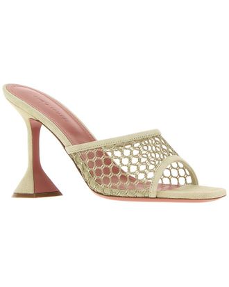 Amina Muaddi Amina Muaddi Lupita Net 95 Suede Sandal