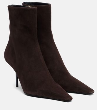 Victoria Beckham Pointy 75 suede ankle boots