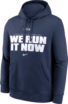 Nike Seattle Seahawks Super Bowl LX Winner Club Nike Mens NFL Pullover Hoodie in Blue | NKDK44B78-J7L