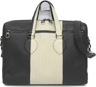 Bottega Veneta Tweedehands leren schoudertassen - Dames - Vintage Handtas - Beige - ONE Size - Leer - Vintage