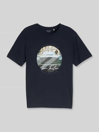 Tom Tailor Regular Fit T-Shirt aus reiner Baumwolle in Marine, Gr&ouml;&szlig;e XXXL