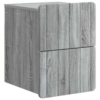 vidaXL Mesita De Noche De Pared Gris Sonoma 33 X 34,5 X 43 Cm Vidaxl