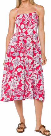 Velvet Heart Brunilda Midi Dress In Raspberry Floral Garden