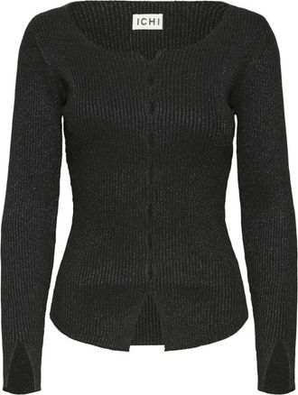 Ichi Cardigan - Dames - Vesten - Zwart - M - Truien & Vesten