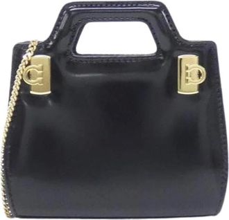 Ferragamo Pre-owned Mini Bags, female, Black, Size: ONE SIZE Pre-owned Mini Bag