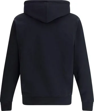 Ami Embroidered Logo Cotton Hoodie - Black