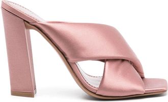 PARIS TEXAS Dafne 110mm satin sandals - women - Calf Leather/Calf Leather/Satin - 37 - Pink