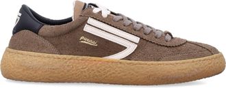 Puraai Vintage Contrast Leather Suede Sneakers