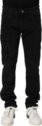 Dolce & Gabbana Straight Jeans - Heren - Regular Fit Jeans - Zwart - XS - Katoen - Jeans