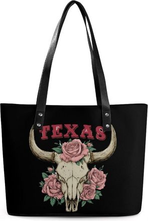 Generic Texas Western Cow Skull Tote Bags for Women Cute Shoulder Purses Handbags