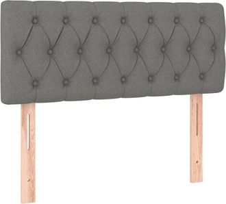 vidaXL Cabecero Con Led De Tela Gris Oscuro 100x7x78/88 Cm Vidaxl