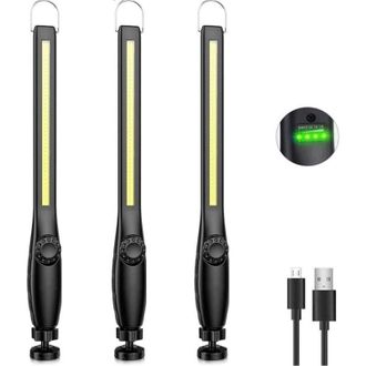 OEM Baladeuse Led - 600 Lm Cob - Rechargeable 2200 Mah - Garage Atelier Chantier Camping - 3 Unidades