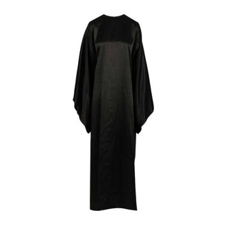 Balenciaga Kleedjes, Dames, Zwart, S, Satijn, Maxi Satin Jurk
