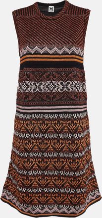 M Missoni Multicolor Patterned Lurex Knit Midi Dress