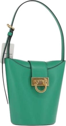 Ferragamo Pre-owned Bucket Bags, female, Green, Size: ONE SIZE Pre-owned Bucket Bag