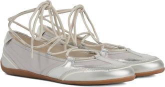 Karl Lagerfeld Ballerine con pizzo - Argento