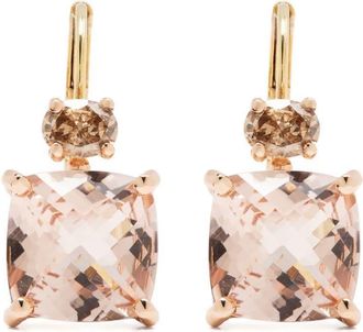 Wouters & Hendrix 18kt rose gold diamond and morganite earrings - women - 18kt Rose Gold/Diamond/Morganite - One Size