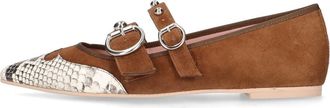 Pretty Ballerinas Double Buckle Cowboy Loafer in Tan at Nordstrom, Size 39.5