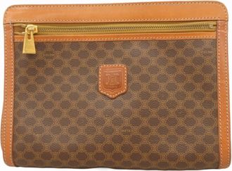 Celine Brown Pvc Clutch Bag (Pre-Owned)