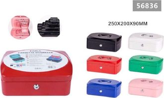 Trade Shop Trade Shop - Cassetta Portavalori Cassaforte Sicurezza In Metallo Chiavi 25 X 19 X 9 Cm 56836