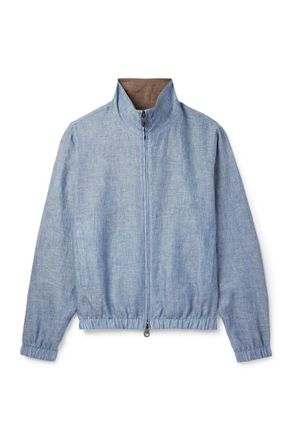 Loro Piana Reversible Linen Bomber Jacket