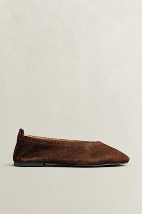 GANT Women Chadii Suede Ballet Flats (37) DARK BROWN