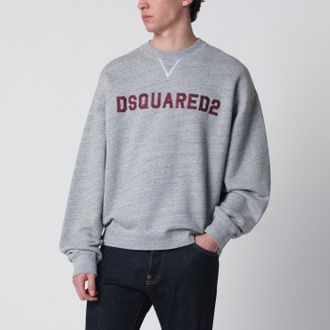 Dsquared2 Grey M&eacute;lange Sweatshirt With Logo Embroidery