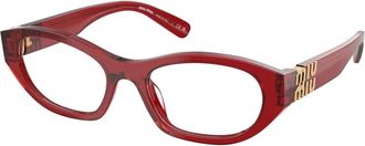 Miu Miu Optisch Montuur - Dames - Accessoires - Rood - Maat: 53 MM