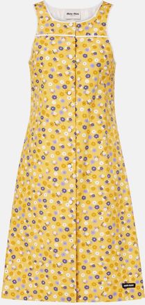 Miu Miu Abito in popeline di cotone con stampa