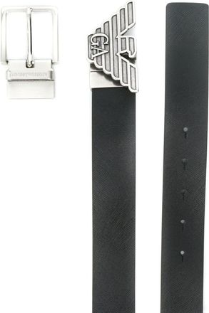 Emporio Armani Black Logo Reversible Belt