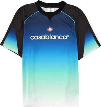 Casablanca Gradient Design Logo Football Polyester T-Shirt