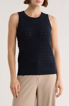 Elie Tahari Pointelle Sweater Tank in Nightlife at Nordstrom Rack, Size X-Small