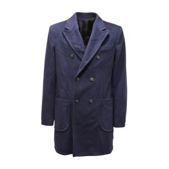 Imperial K5441K4814 Double-Breasted Jas - Heren - Mantel - Blauw - S - Polyester - Jassen