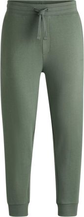 HUGO BOSS Cotton-terry tracksuit bottoms with logo print