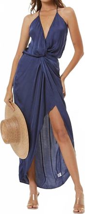 Young Fabulous & Broke Siren Midi Slip Dress In Aviator Blue
