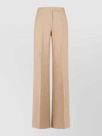 Max Mara linen regular-fit wide-leg trousers