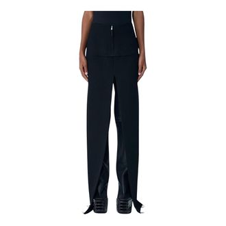 Rick Owens Wide Trousers, female, Black, Size: 2XS Sliced Maxi Skirt