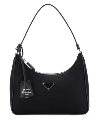 Prada Re-Edition 2005 Tessuto with Saffiano Leather Mini hobo bag - Black