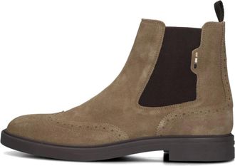 HUGO BOSS Schoenen, Heren, Beige, 43 EU, Denim, Beige Chelsea Boots voor Heren