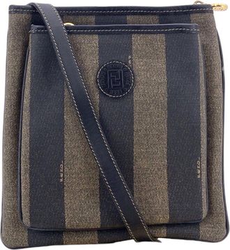 Fendi Fendi Black Pequin Canvas Handbag (Authentic Pre-Loved)