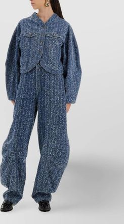 Rotate cropped length front pockets long sleeves