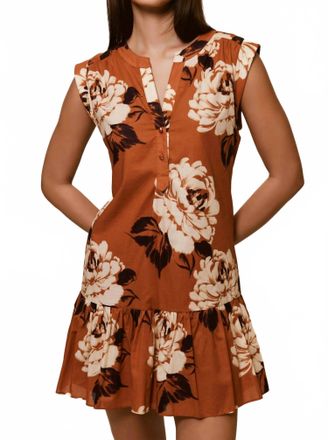 Hutch Anni Mini Dress In Copper Dry Brush Floral