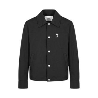 Ami De Coeur Stud Buttoned Jacket - male - Ami Paris - Light Jackets - Black - 2XL - Jackets