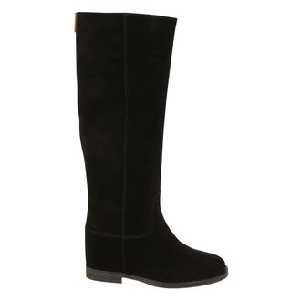 Via Roma 15 Schoenen, Dames, Zwart, 39 EU, Leer, Kniehoge laars