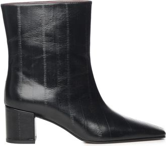 Giuliano Galiano Heeled Boots - Dames - Laarzen met Hak - Zwart - 38 1/2 EU - Leer - Schoenen
